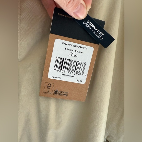 The North Face Pants Women 24 W Tan Soft Shell Adjustable Pockets Outdoor New - Picture 7 of 11
